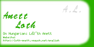 anett loth business card